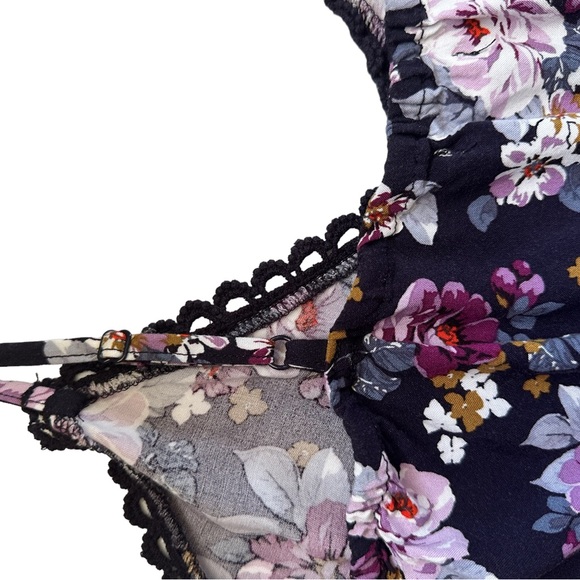 Maurices spaghetti strap floral blouse spring summer tank top - Picture 6 of 10